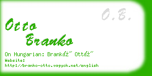 otto branko business card